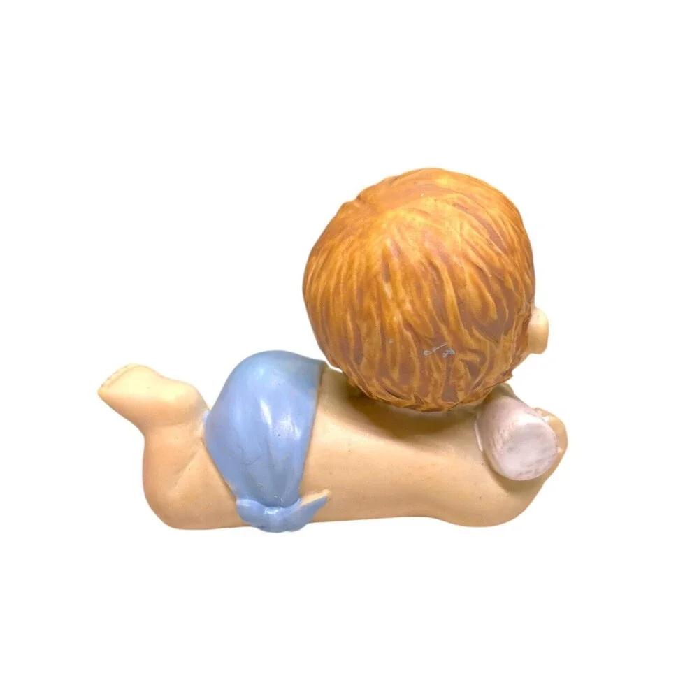 5 CWI Brand Baby Figurines Vintage Baby Shower Gift Decor Crafts 2” T Blue NWT - Picture 12 of 13